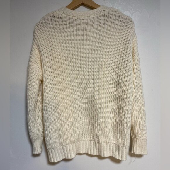 Garage Open Front Knit Cardigan Sweater in Cream (Size P/S) - Picture 8 of 9